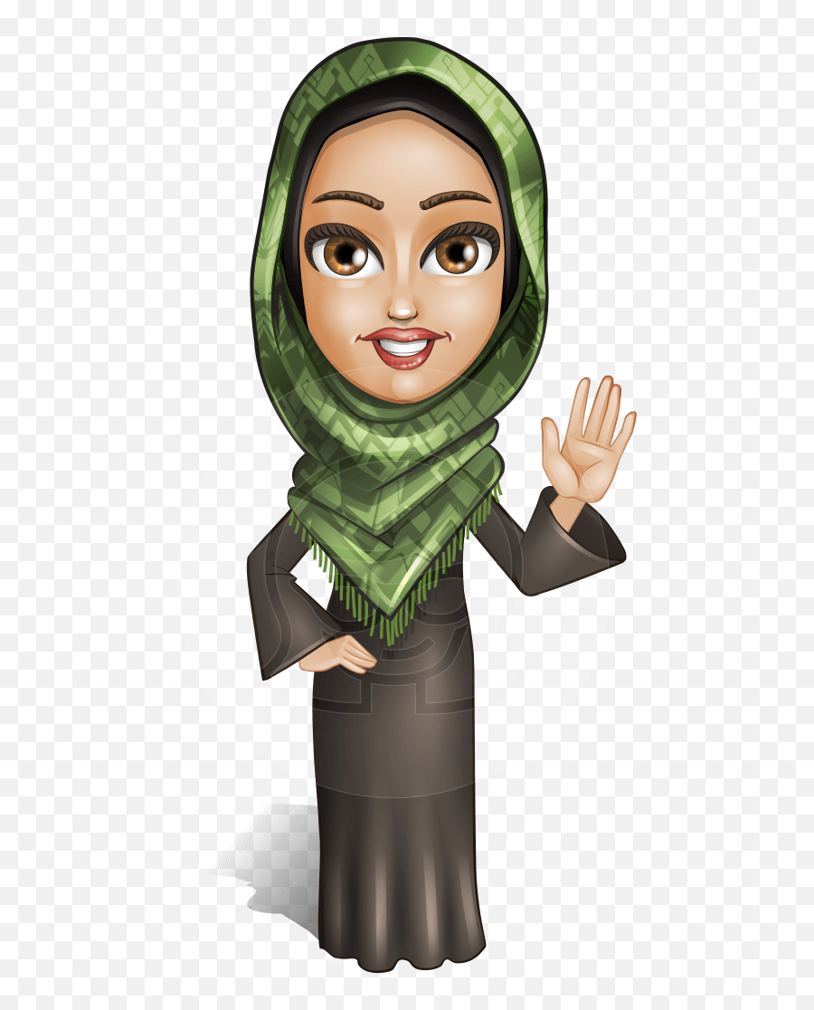 Young Muslim Woman Cartoon Vector Character - 102 Cartoon Poses Graphicmama Emoji,Hijab Clipart