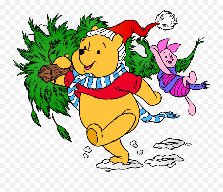 Winnie The Pooh And Piglet Christmas Png Clip Art Image Emoji,Piglet Png