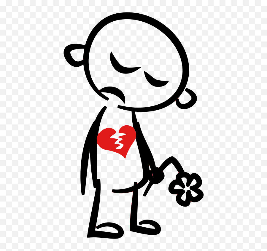 Download Broken Heart Clipart Stickman - Broken Heart Clipart Emoji,Broken Heart Clipart
