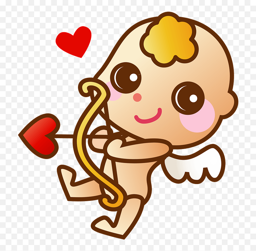 Baby Cupid Clipart Free Download Transparent Png Creazilla - Illustration Emoji,Cupid Clipart