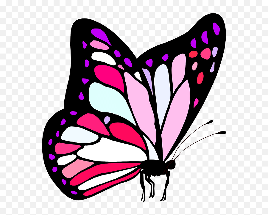 Butterfly Clipart - Dibujo De Mariposa En Png Emoji,Butterfly Clipart