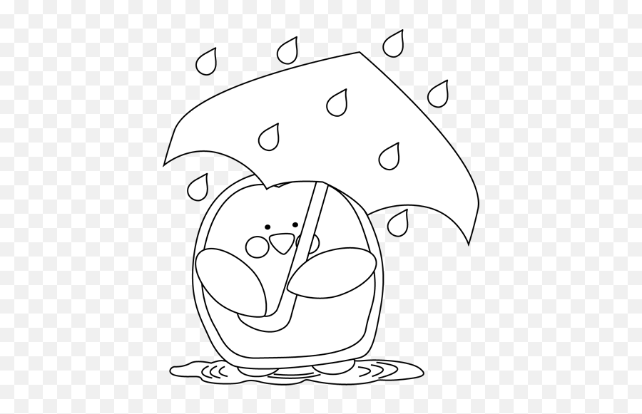 Rain Clip Art - Rain Images Cute Rainy Day Clipart Black And White Emoji,Rain Clipart