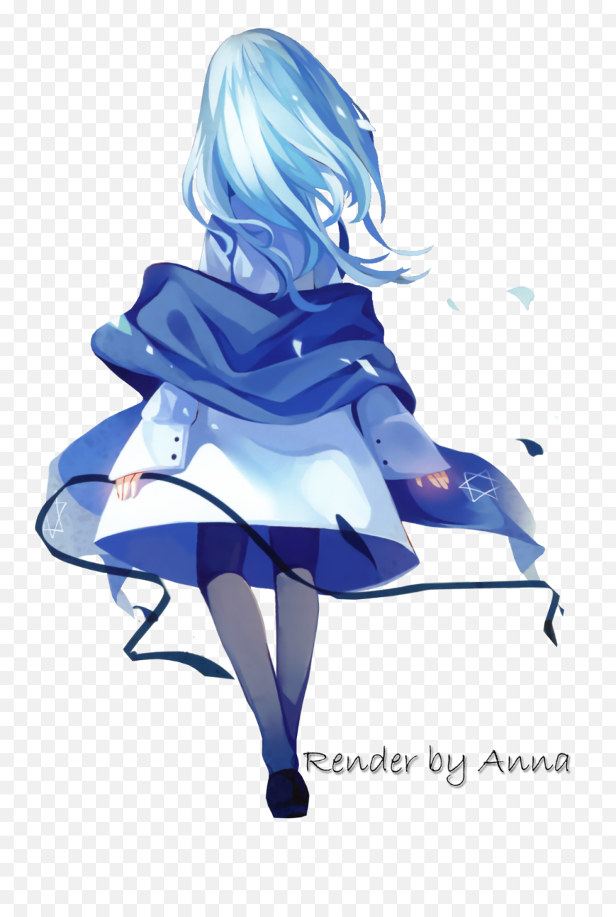 Anime Girl Png Hd Image - Anime Character Blue Png Emoji,Anime Girl Png