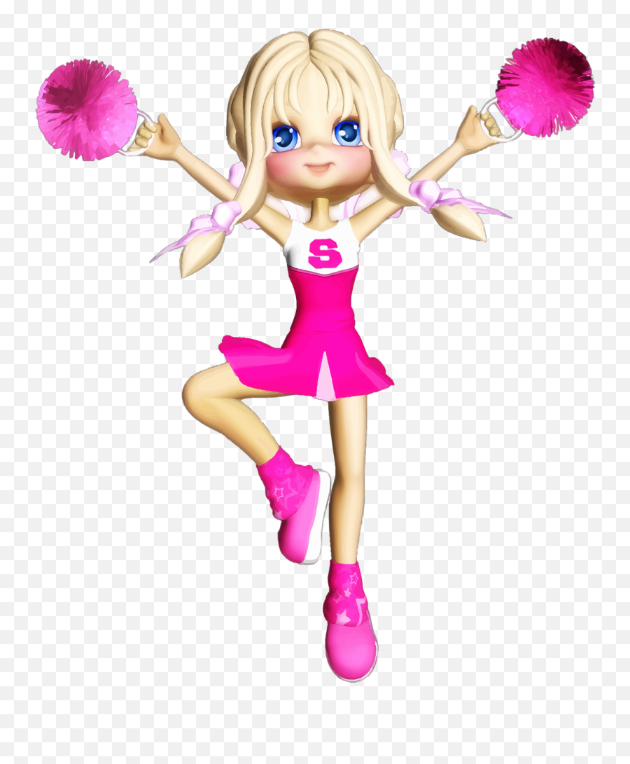 Cartoon Cheerleader Png Transparent Png - Transparent Cartoon Cheerleader Emoji,Cheerleader Clipart