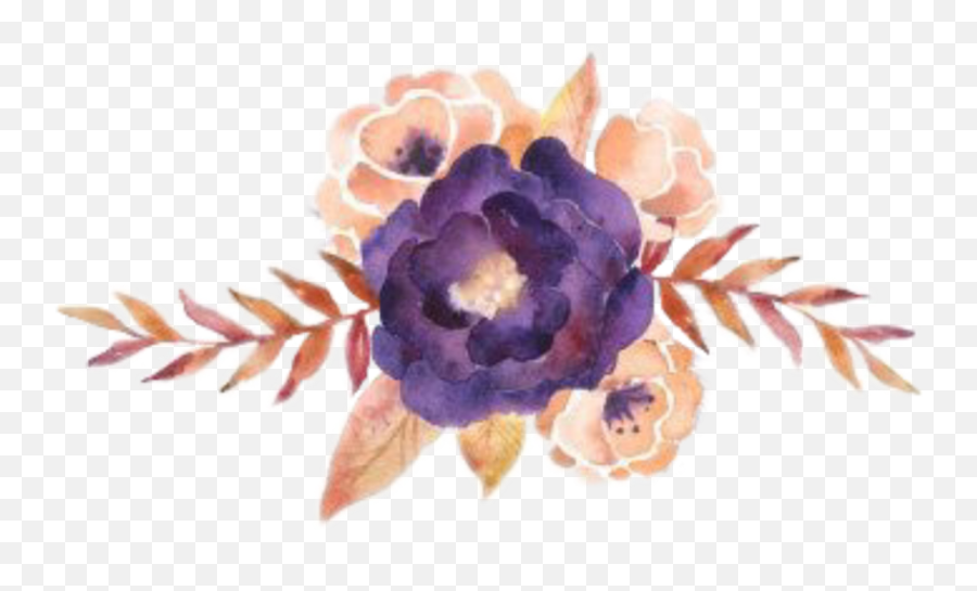 Watercolor Flowers Clipart Png Sticker - Png Purple Wedding Flowers Emoji,Watercolor Flower Clipart