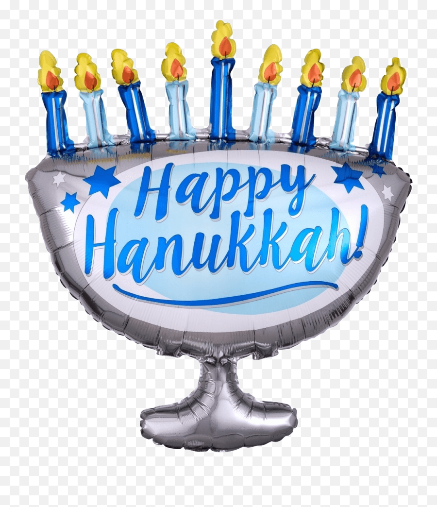 Happy Hanukkah Menorah Large 29 - Hanukkah Menorah Emoji,Happy Hanukkah Clipart
