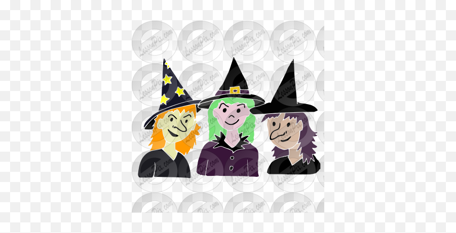 Witches Stencil For Classroom Therapy - Costume Hat Emoji,Witches Clipart