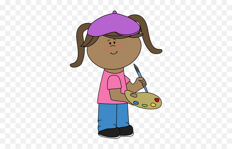 Artist Clip Art - Girl Clipart Art Emoji,Art Clipart