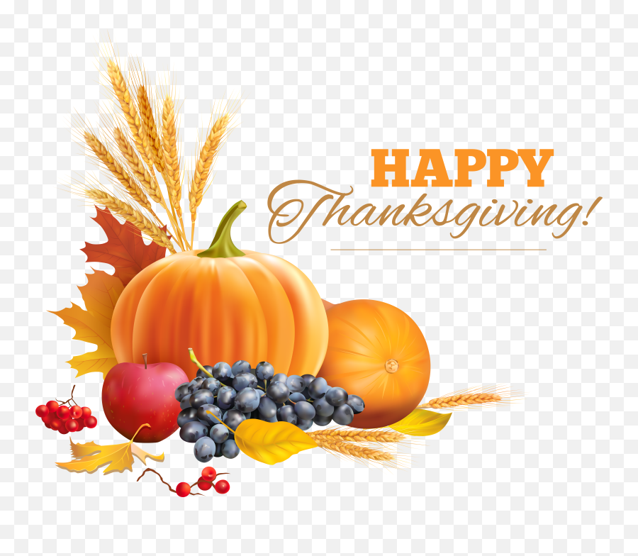 Happy Thanksgiving Decor Clipart Image - Transparent Happy Thanksgiving Png Emoji,Happy Thanksgiving Clipart