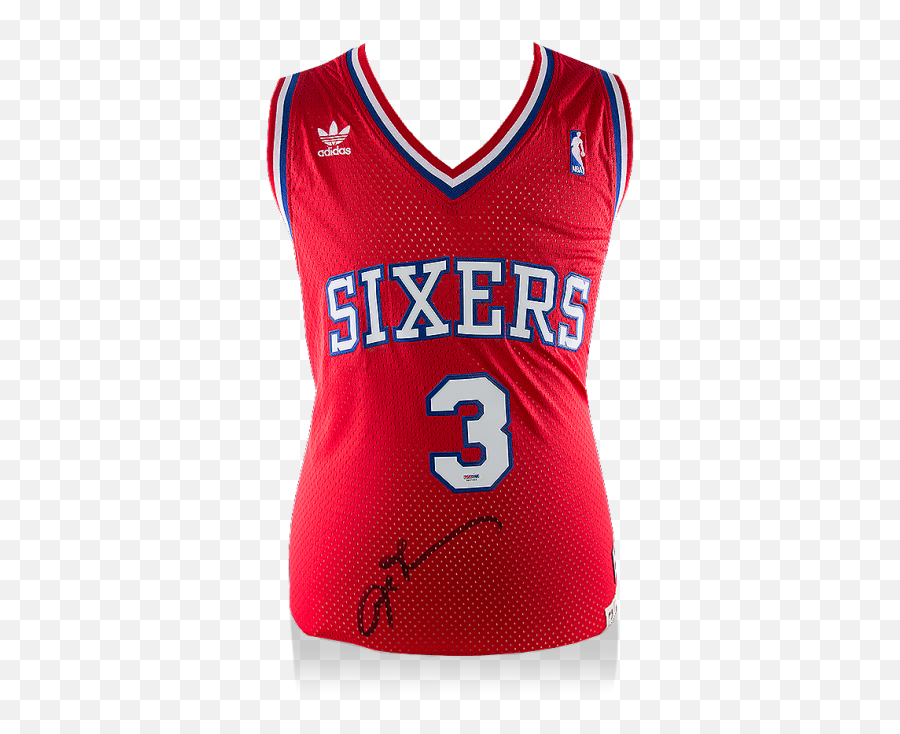 Allen Iverson Front Signed Philadelphia 76ers Jersey - Sleeveless Emoji,Philadelphia 76ers Logo