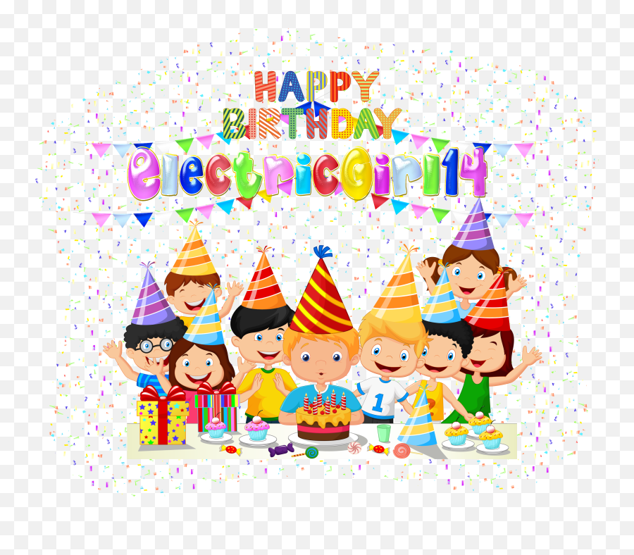 Birthday Party Cartoon Png Clipart - Happy Bithday Girl Party Emoji,Birthday Party Clipart