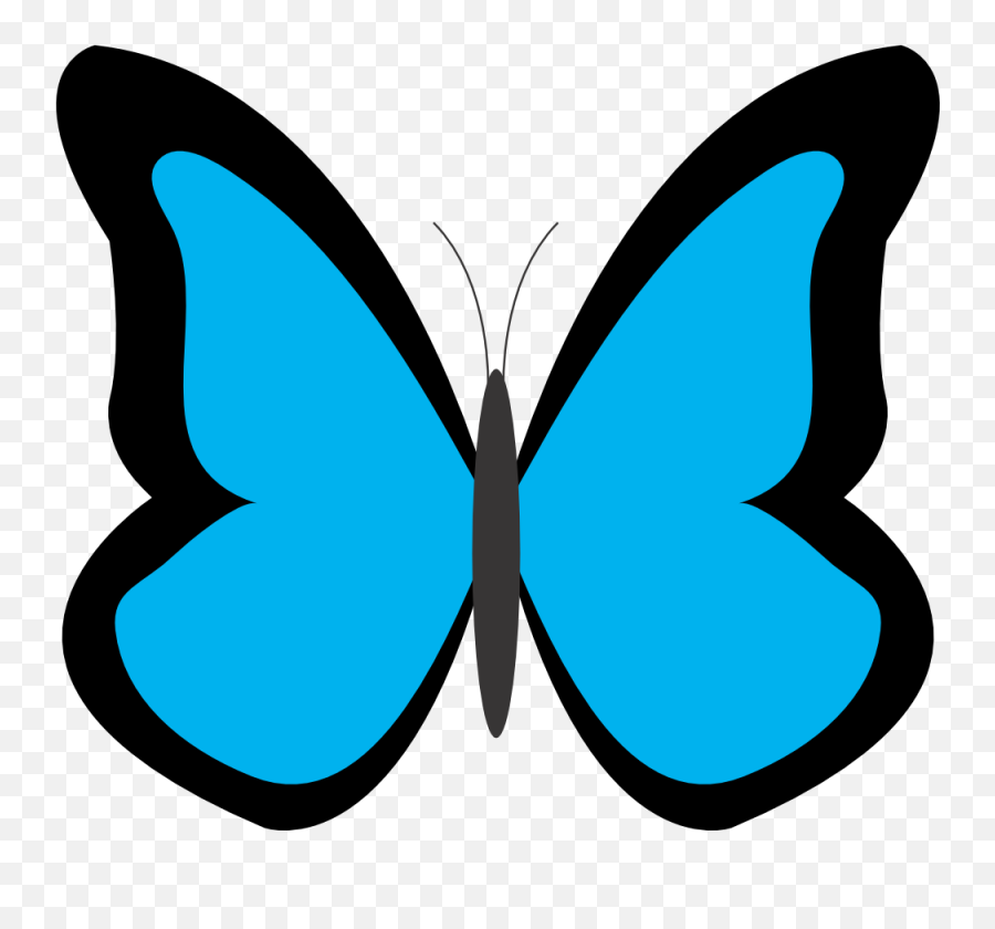 Butterfly Clipart Free Images 4 - Blue Butterfly Clip Art Emoji,Butterfly Clipart