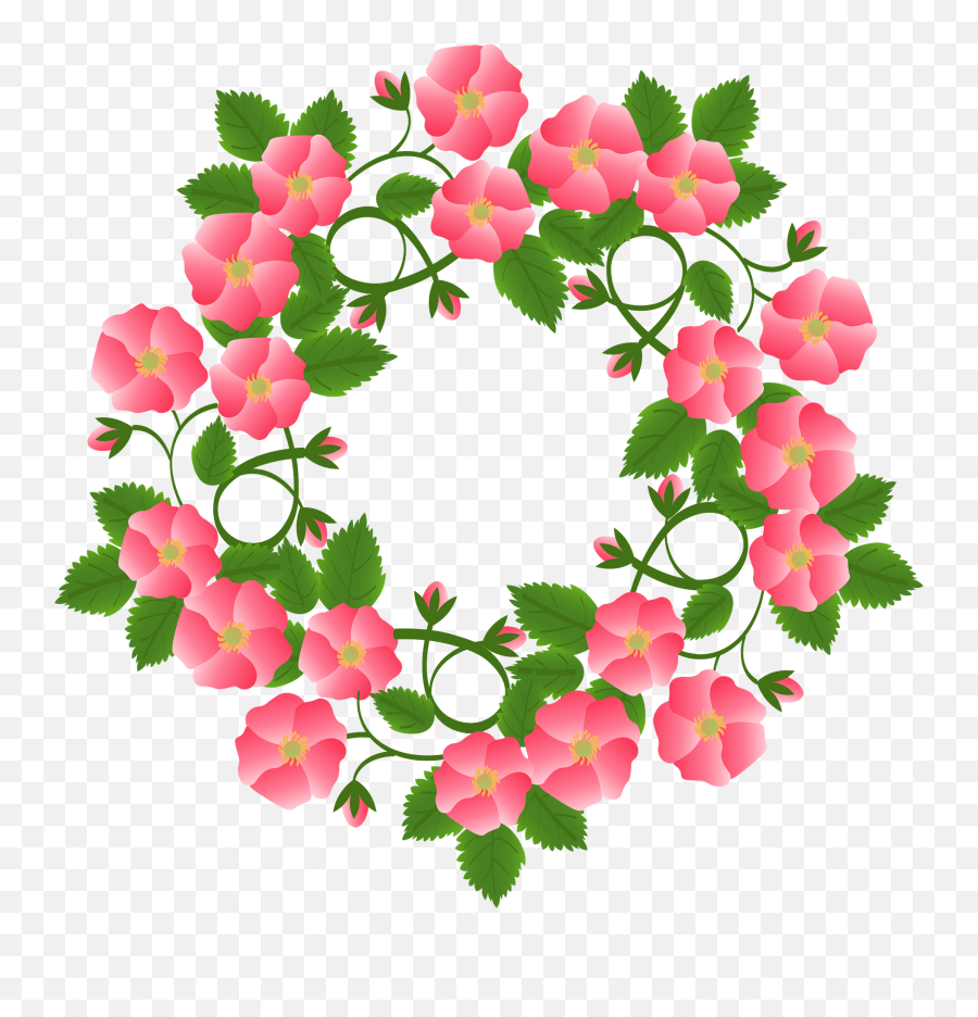 Wreath Flowers Romantic Clipart Free Download Transparent - Floral Emoji,Floral Wreath Clipart