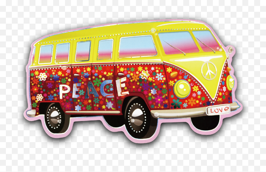 Minivan Clipart Vintage Van Vw Picture 1661076 Minivan - Transparent Hippie Bus Png Emoji,Vw Bus Clipart