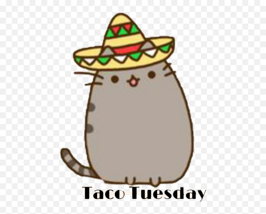 Cute Pusheen Cat Sticker Tuesday Taco Tacotuesday - Pusheen Mexico Gif Emoji,Cute Taco Clipart