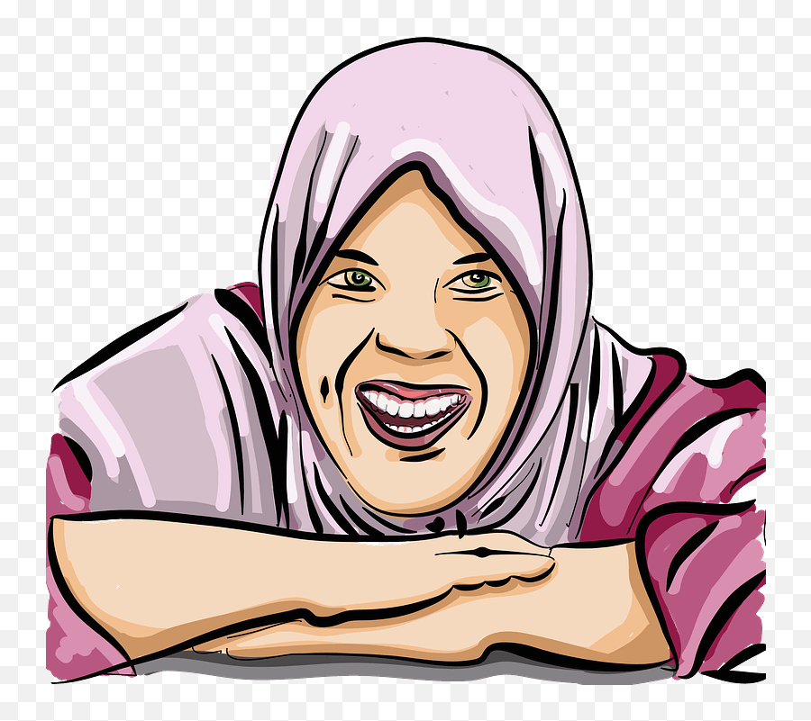 Girl Laughing Clipart Transparent 2 - Clipart World Emoji,Hijab Clipart