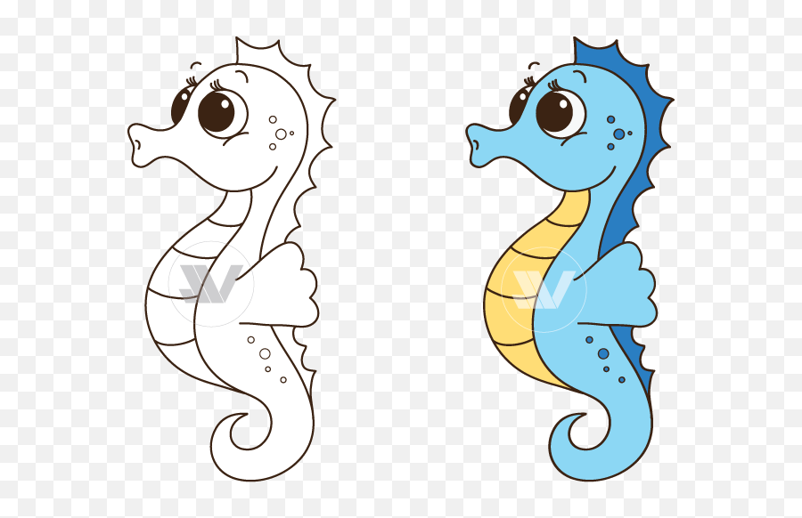 Seahorse Sea Horse Clip Arts Clipart - Cavalo Marinho Para Pintar Emoji,Seahorse Clipart