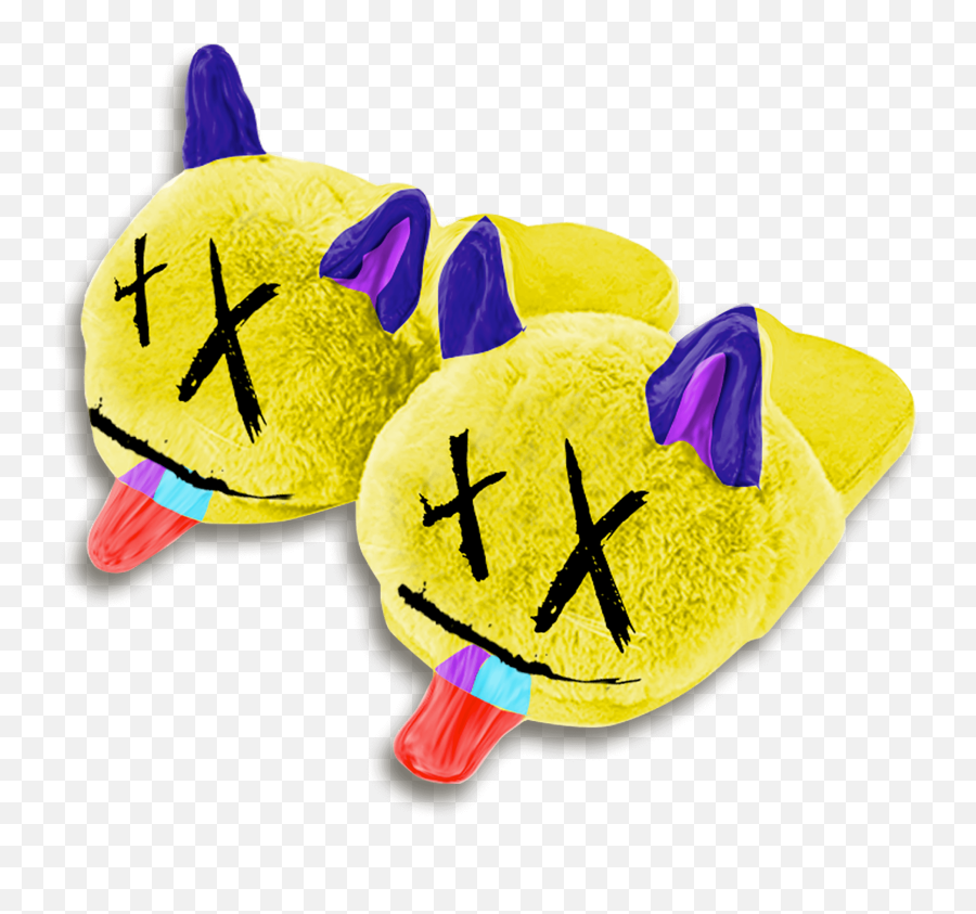 Bad Vibes Forever Plush Slippers - Soft Emoji,Xxxtentacion Logo