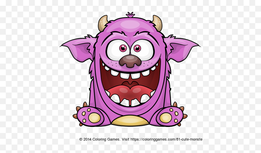 Monster Outline Clipart - Happy Emoji,Monster Outline Clipart