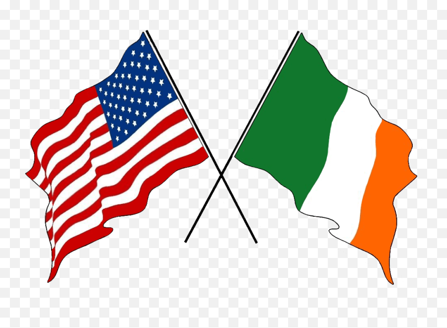 And A Charity Was Born Us Ire Flag - Irish And American Flag Png Emoji,American Flag Clipart