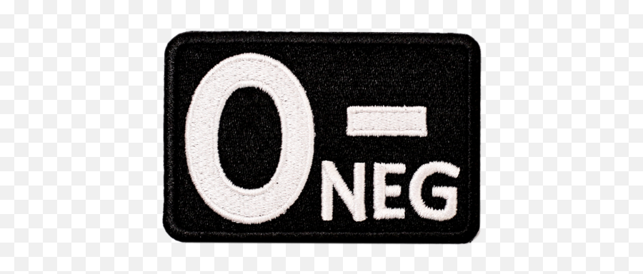 O - Negative Blood Type Embroidered Sewon Patch Solid Emoji,Type O Negative Logo