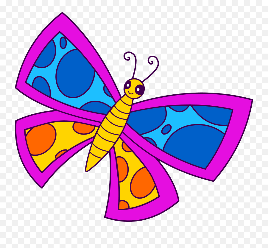 Clipart Spring Butterfly Clipart - Cute Butterfly Clipart Emoji,Butterfly Clipart
