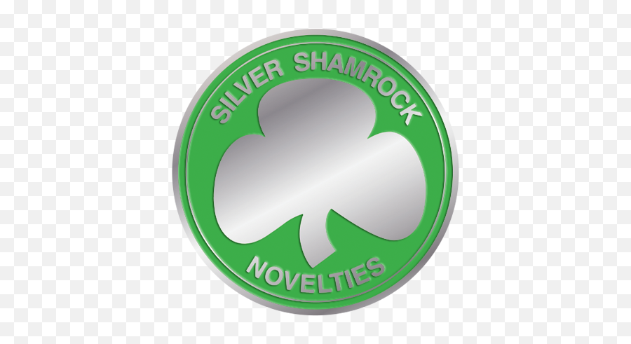Silver Shamrock Power Chip Enamel Pin - Silver Shamrock Emoji,Shamrock Logo