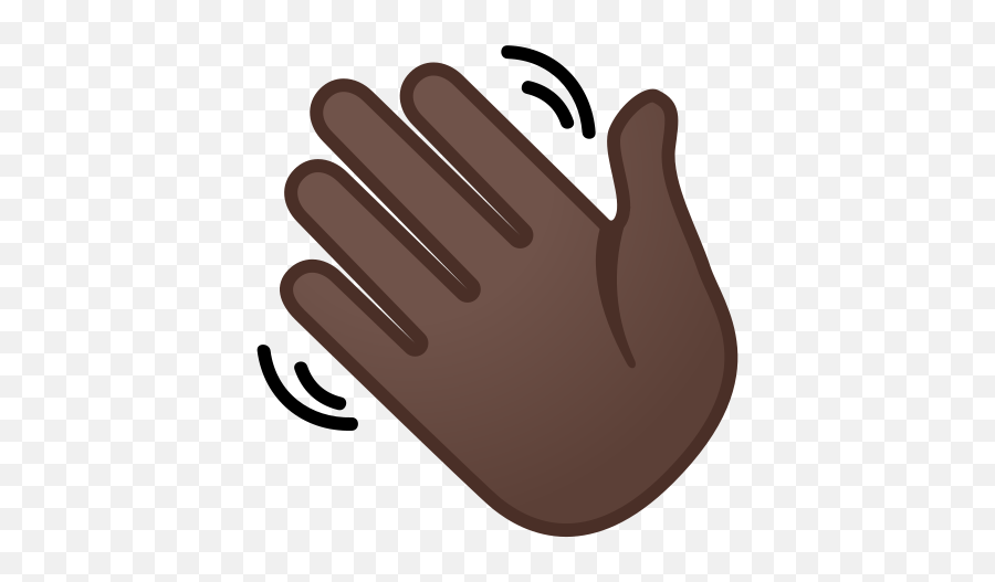 Dark Skin Tone Emoji - Transparent Waving Hand Clip Art,Wave Emoji Png