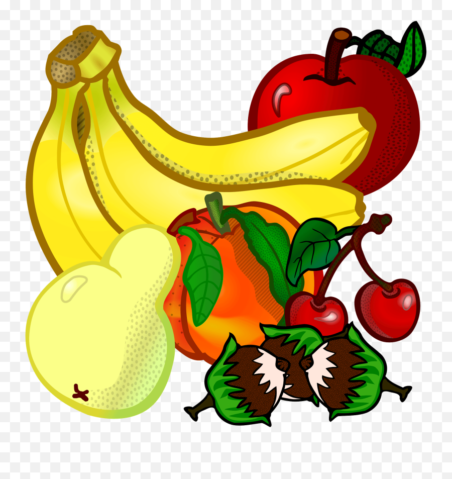 Full Color Fruits Clipart - Fruits Vector Png Emoji,Fruit Clipart