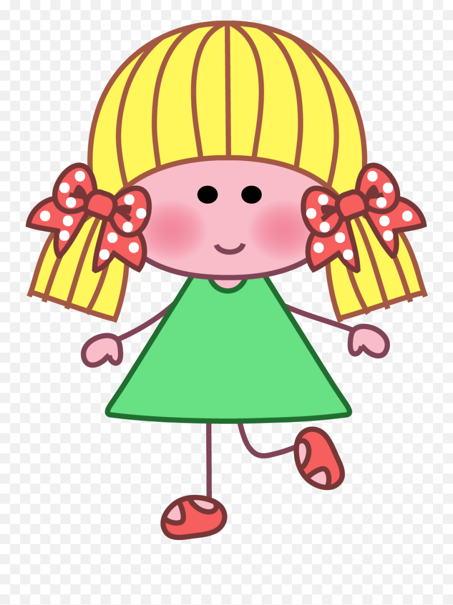 Happy Girl Clipart - Dibujo De Nena Para Niños Emoji,Happy Clipart
