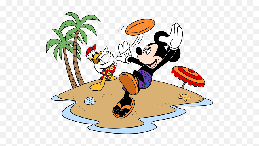 Mickey Donald And Goofy Clip Art 3 - Disney Characters Playing Frisbee Emoji,Frisbee Clipart