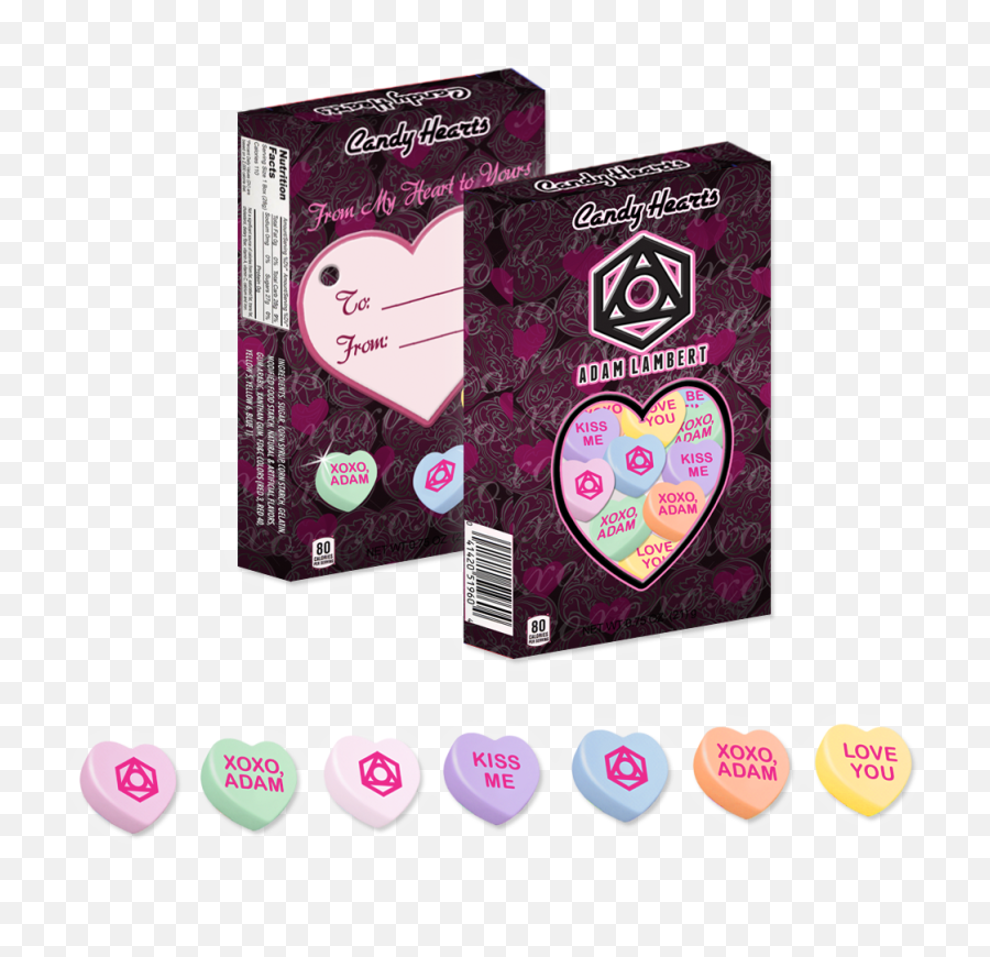 Adam Lambert Candy Hearts - Heart Transparent Cartoon Girly Emoji,Candy Heart Clipart