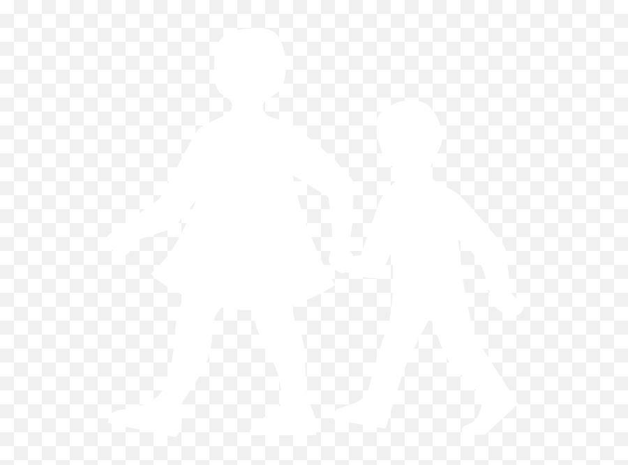 Children Walking White Clip - Kid White Silhouette Png Emoji,Kids Running Clipart