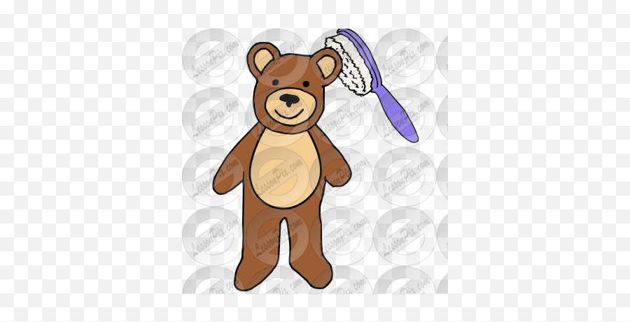 Brush Your Hair Wild Brown Bear - Happy Emoji,Brown Bear Clipart