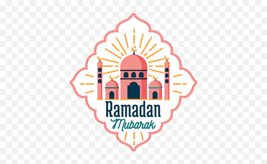 Ramadan Mubarak Mosque Crescent Half Moon Star Badge Sticker - Kawaii Slime Shop Emoji,Mosque Logo