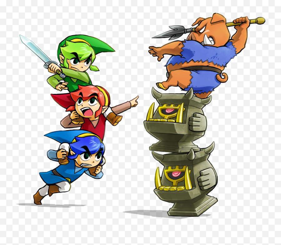 Toon Link - Legend Of Zelda Triforce Heroes Art Hd Png Legend Of Zelda Triforce Heroes Art Emoji,Toon Link Transparent