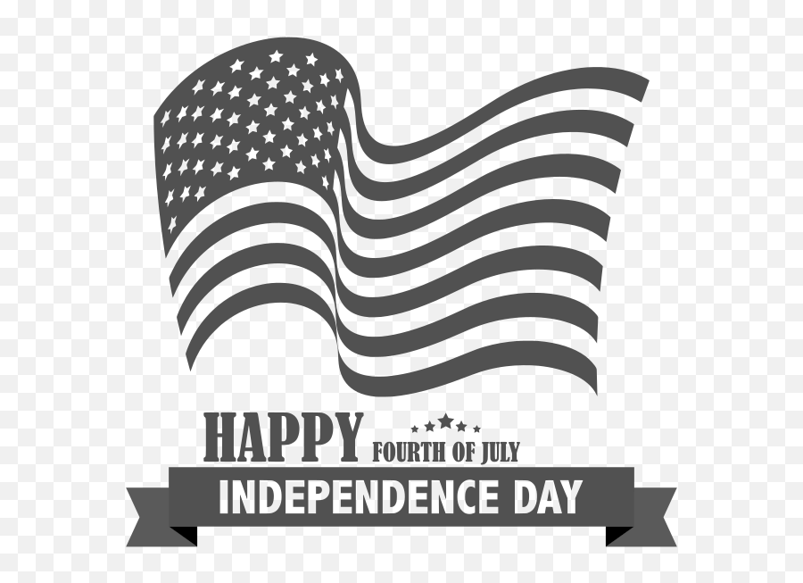 Happy Independence Day Black And White Free Svg File Emoji,Happy Fourth Of July Clipart