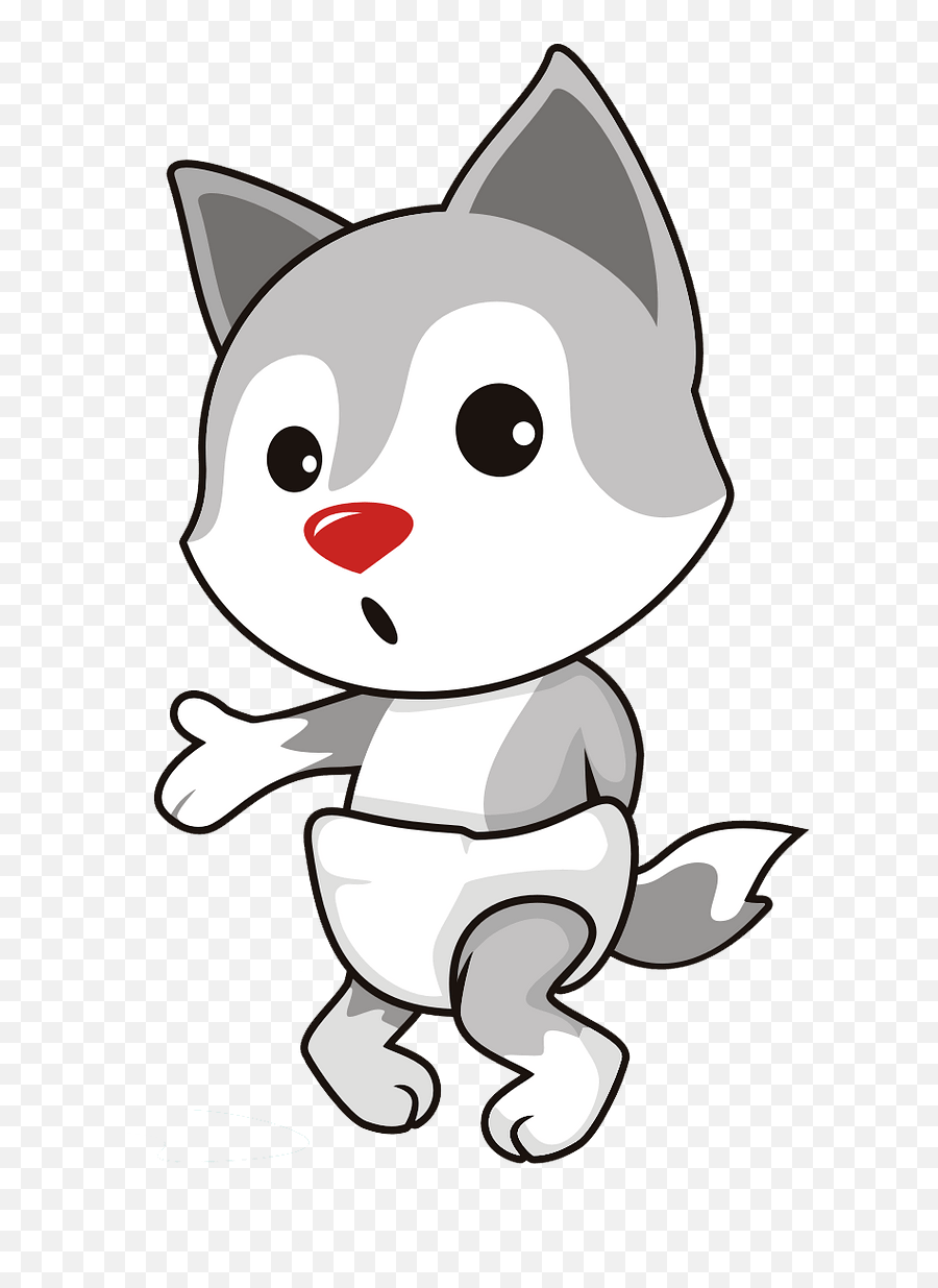 Little Fox In A Diaper Clipart - Fictional Character Emoji,Diaper Clipart