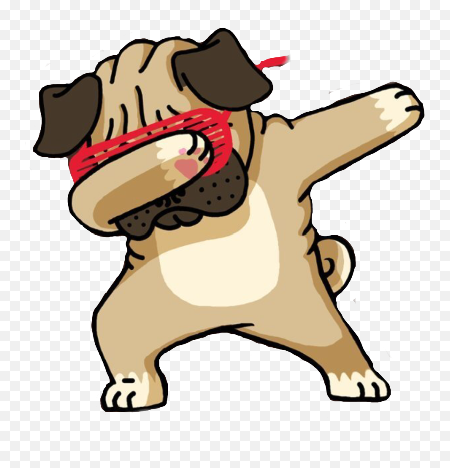 Pug Clipart Transparent Background - Pug Dab Png Emoji,Pug Clipart
