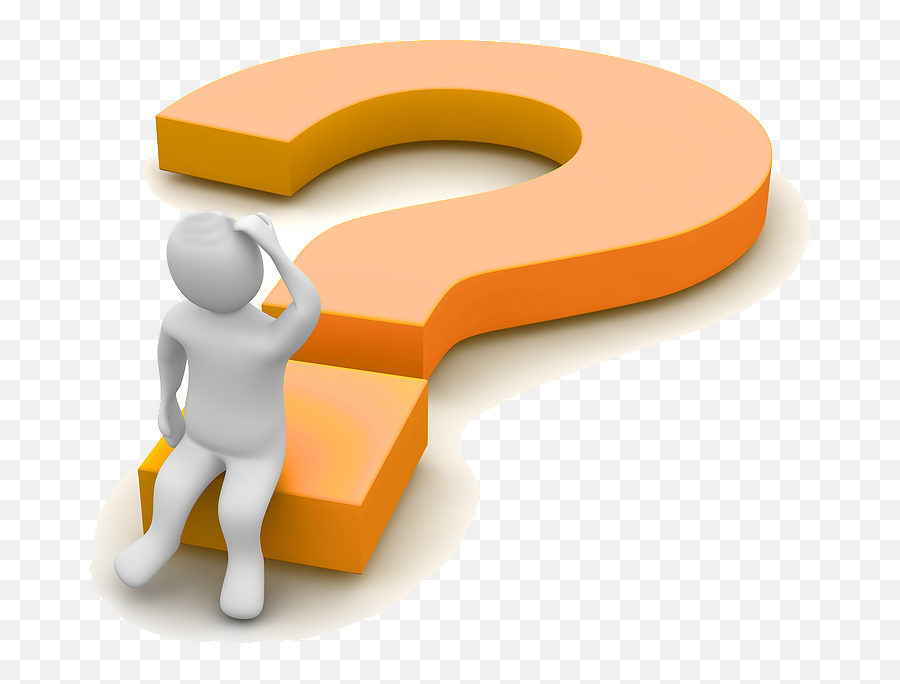 The Person Thinking On Question Mark Clipart Png Images - Thinking 3d Emoji,Person Thinking Clipart