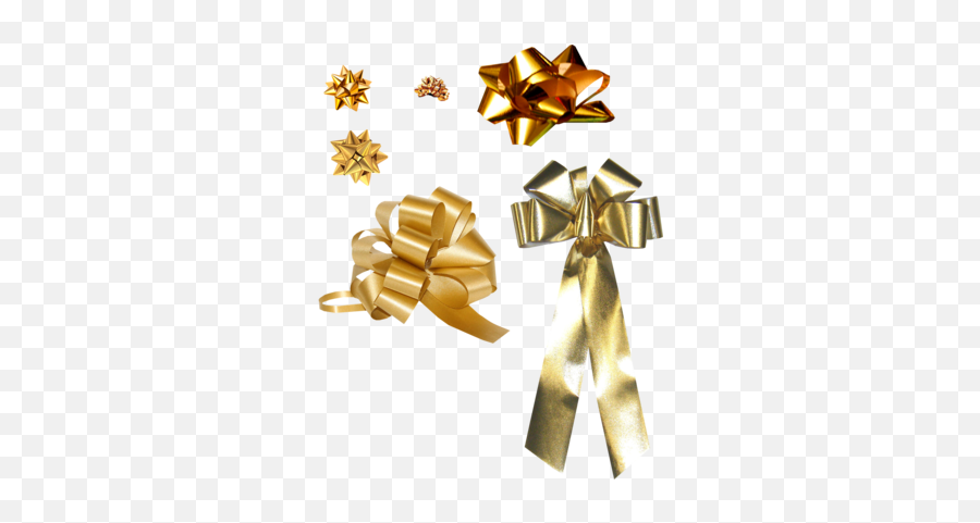 Gold Ribbon U0026 Bow Set Psd Psd Free Download - Ribbon Emoji,Gold Ribbon Png