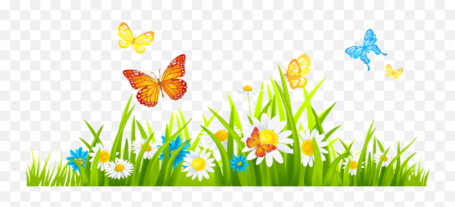 Spring Landscape Clipart - Flower Garden Clipart Emoji,Spring Clipart Free