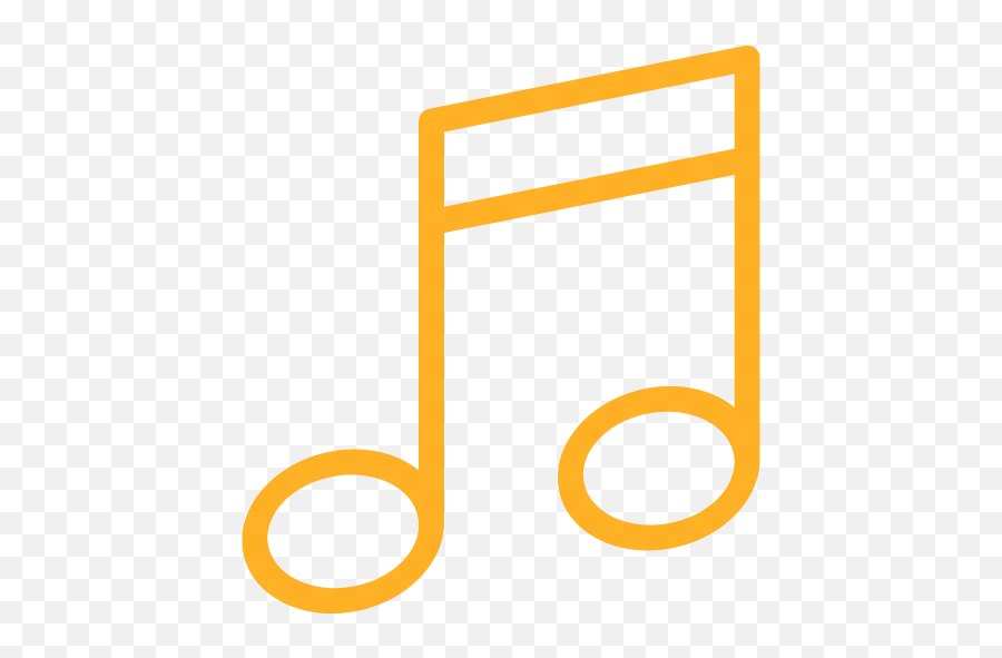 Orange Music Note 2 Icon - Free Orange Music Note Icons Transparent Orange Music Note Emoji,Music Note Png