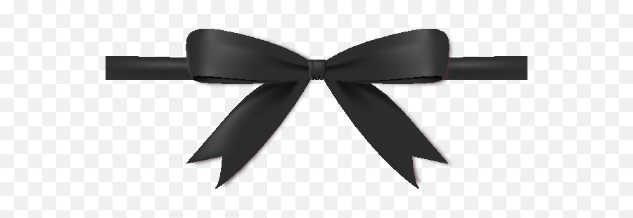 Black Ribbon Bow - Black Bow Ribbon Transparent Emoji,Bow Clipart Black And White