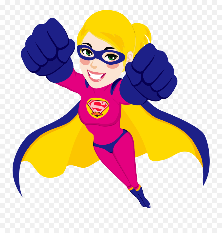 Supermom - Super Hero Cartoon Female Emoji,Supermom Logo