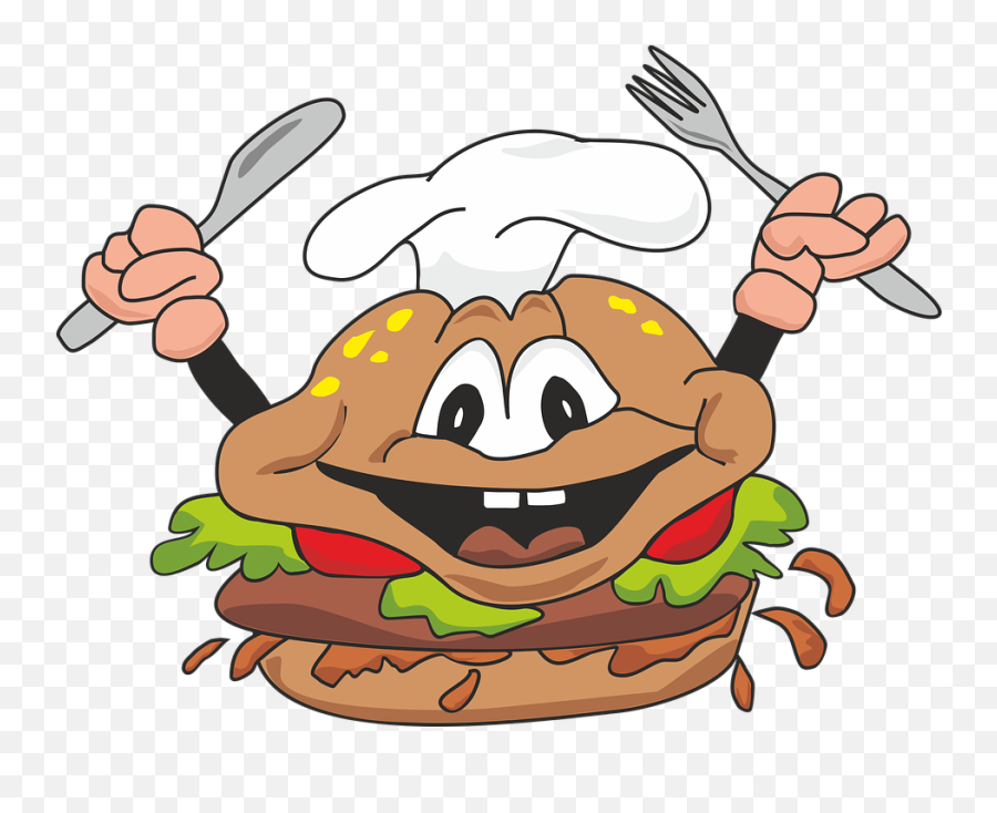 Color - Burger Eating A Person Drawing Emoji,Hamburger Clipart
