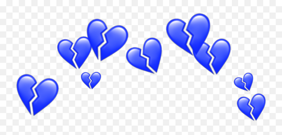 Blue Hearts Heart Crowns Crown Heartscrown Heartcrown Emoji,Heart Crown Png