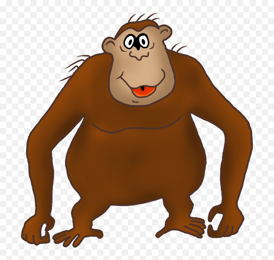 Funny Monkey Drawings - Monkey Clip Art Emoji,Chimp Png