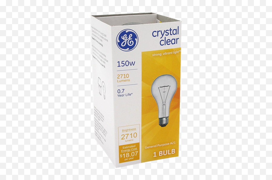 Ge 150w Crystal Clear Bulb Hy - Vee Aisles Online Grocery Emoji,Crystal Transparent