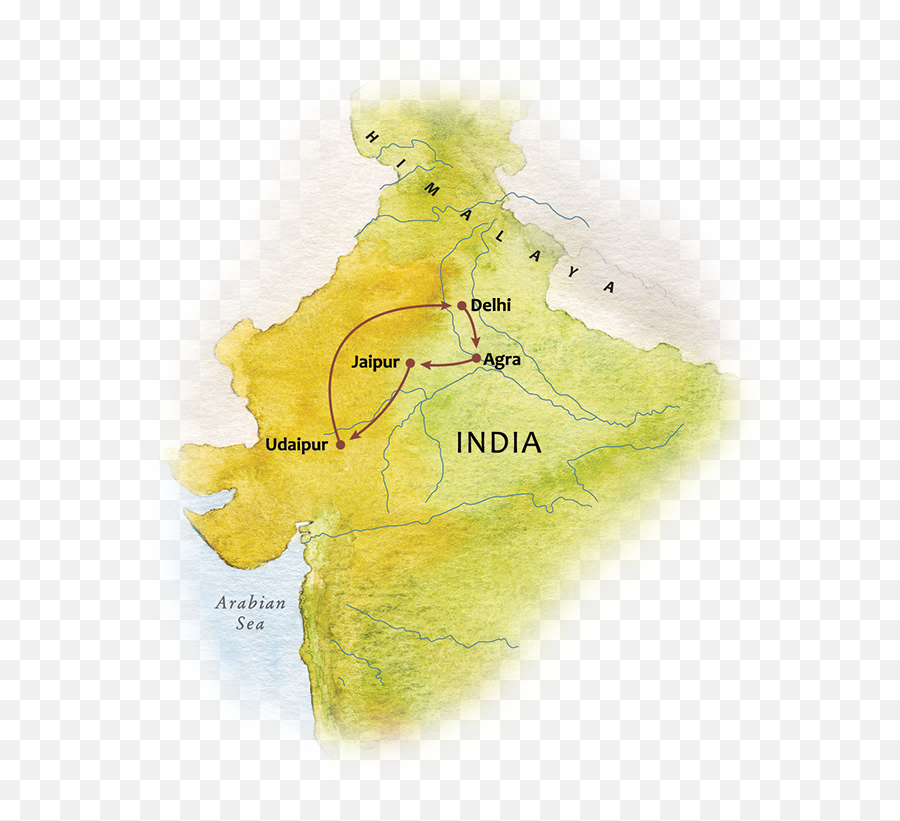 Download Hd Splendours Of Northern India - Map Transparent Emoji,India Map Png